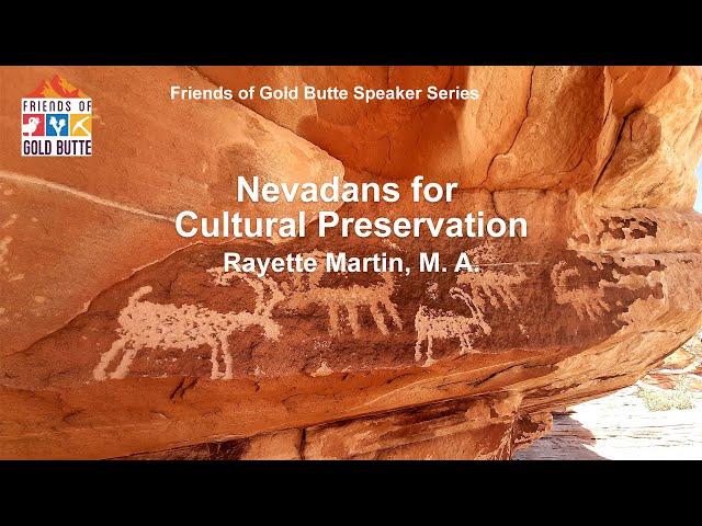 Speaker Series - Nevadans for Cultural Preservation