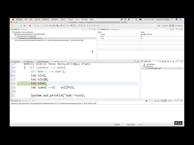 JAVA - Debug your Code step by step with Eclipse