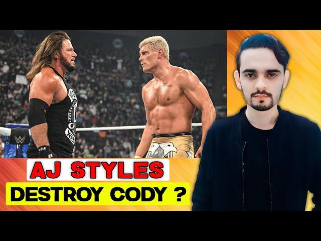 AJ STYLES DESTROY WWE UNIVERSAL CHAMPION CODY RHODES