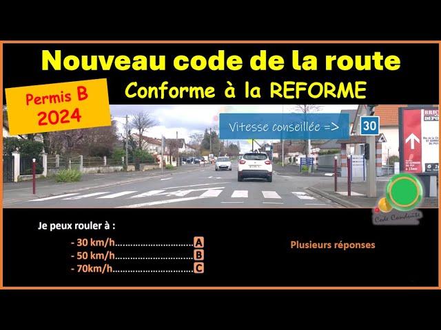 TEST New highway code 2024-2025 in accordance with the new reform FREE n°106