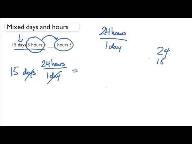 Convert mixed days and hours into hours