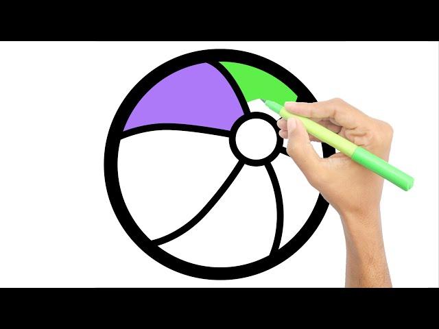 Draw for Children. How to Draw a Ball. Draw for Kids.