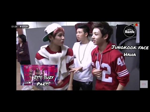 Rm,Taehyung, Jungkook reaction to suzy HUSH ( BTS x SUZY moment)