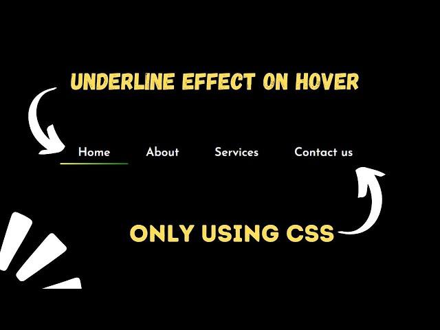 underline effect on menu hover effect | css menu hover effect