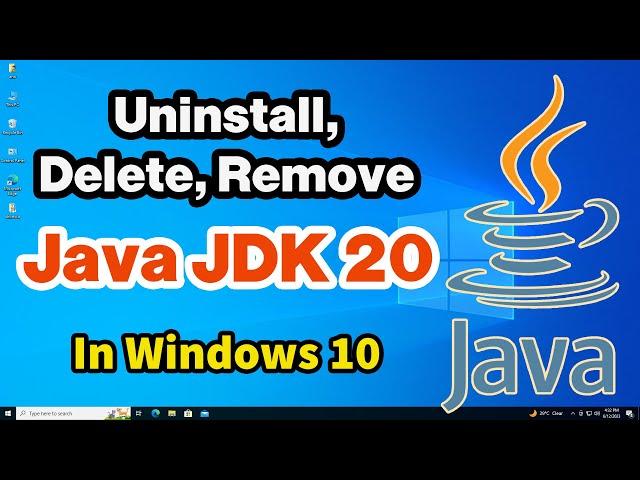 How to Completely Uninstall JAVA JDK 20 From Windows 10 PC or Laptop  Hindi