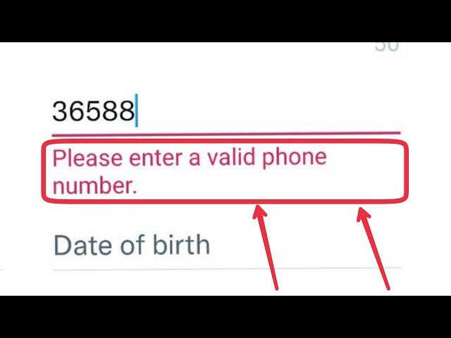 How To Fix Please enter a valid phone number problem solve in twitter