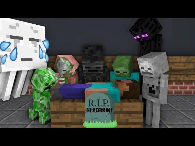 Monster School : RIP Herobrine - Minecraft Animation