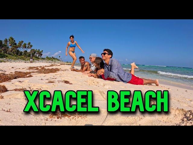 Meksika'nın en iyi korunan plajlarından birindeyiz : XCACEL 