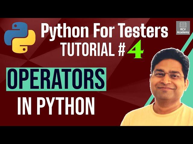 Python for Testers #4 - Operators in Python