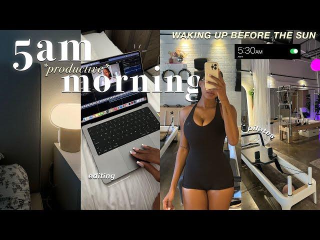 5AM *PRODUCTIVE* MORNING IN MY LIFE | getting out of my comfort zone + cleaning + pilates + more!