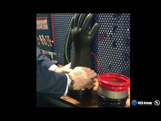 How to detect a leakage in an electrical safety glove