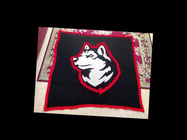 Northeastern University blanket crochet timelapse