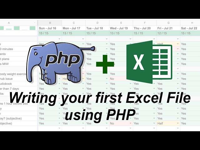 PHP Tutorial - Writing a spreadsheet file using PHPSpreadsheet