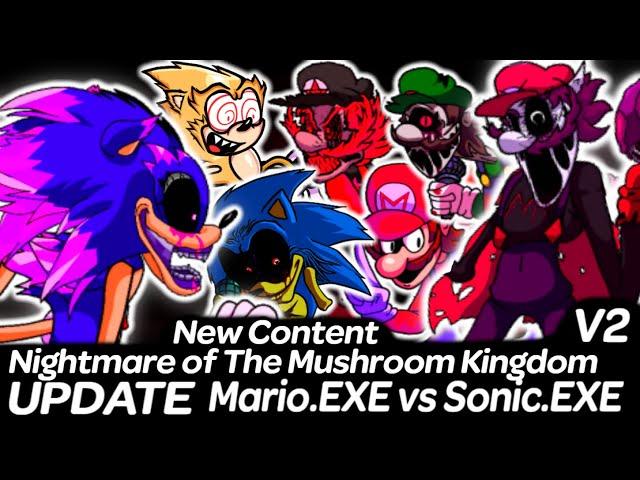 Sonic.exe vs Mario.exe - Nightmare of The Mushroom Kingdom V2 Update | Friday Night Funkin'