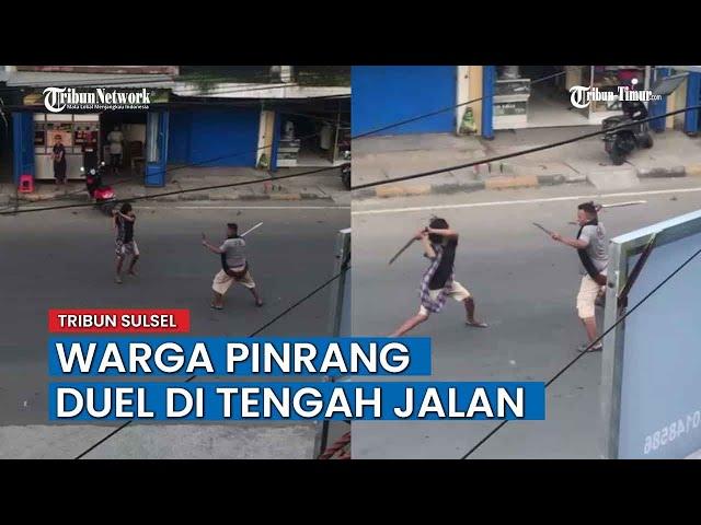 Viral Detik-detik Warga Pinrang Duel Benda Tajam, Kapolsek: Dendam Lama