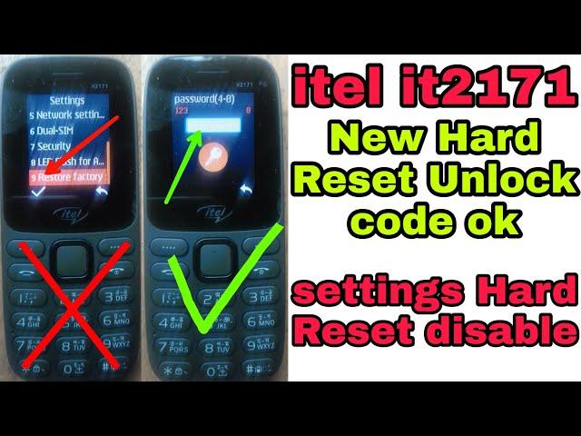 itel it2171 New Hard Reset Password Unlock Code ok