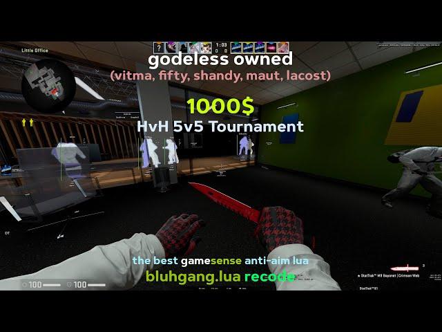 $1,000 HvH Major 2023 godeless vs bluhgang | ft. gamesense