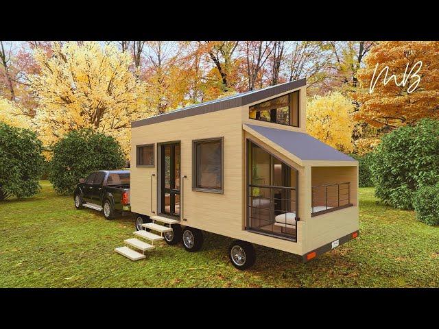 Live everywhere: Tiny House on Wheels! Modern Small House Design Idea