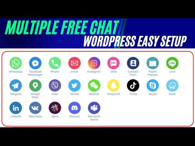 How to setup Free Chaty WordPress Chat Plugin | Live Chat | WhatsApp Viber Messenger SMS