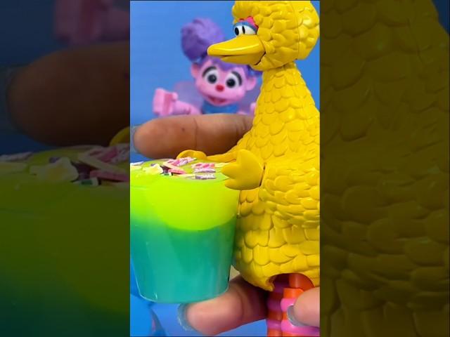 SESAME STREET Big Bird Fun Ice Cream Slime Play #sesamestreet #shorts