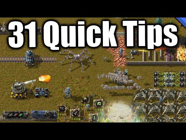 31 Extremely Quick Factorio Tips | Season 1 Marathon