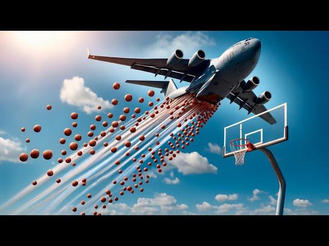 We Dropped 1000 Basketballs from an Airplane