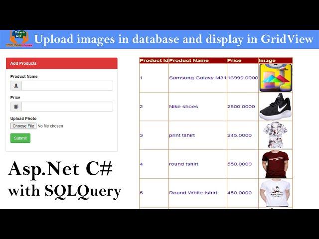 How to upload images in database and  display in GridView Control using Asp.Net C#