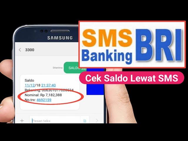 Cara Cek Saldo Rekening lewat SMS (Banking BRI)
