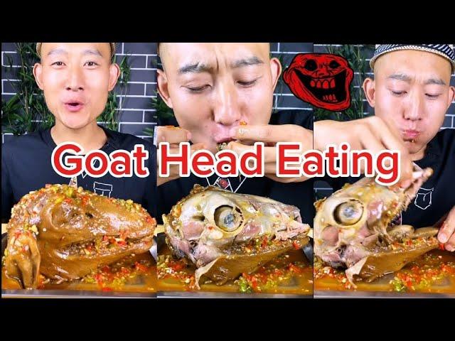 Goat Head Eating | Goat Head Mukbang | Mukbange 2025