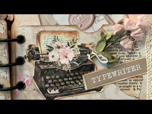 Shabby Typewriter Pocket Journal Flip Through