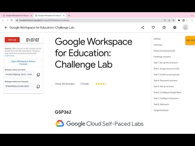 Google Workspace for Education: Challenge Lab || #qwiklabs || #GSP362 ||  [With Explanation️]