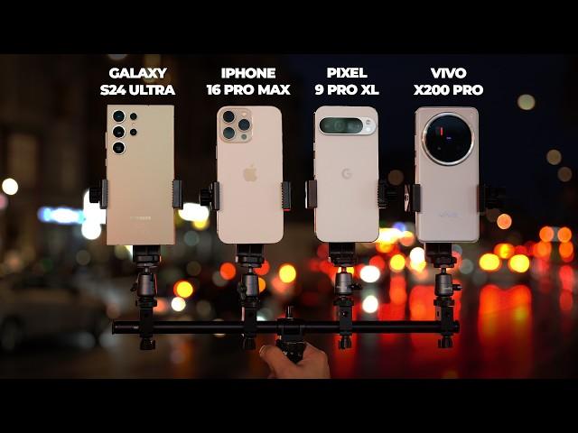 Night Camera Battle: Vivo X200 Pro vs iPhone 16 Pro Max vs Pixel 9 Pro XL vs Galaxy S24 Ultra!