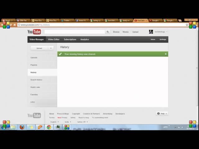 how to remove recommended videos from youtube, how to delete the history in youtube 2012