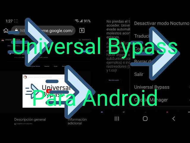 Como Instalar Universal Bypass(Saltar páginas publicitarias)Para Android