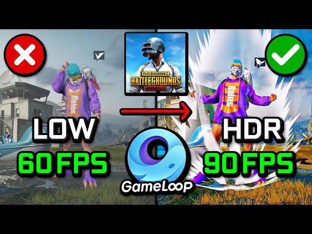 How to get HDR 90FPS on PUBG MOBILE 3.0 PC Emulator Gameloop (2024)