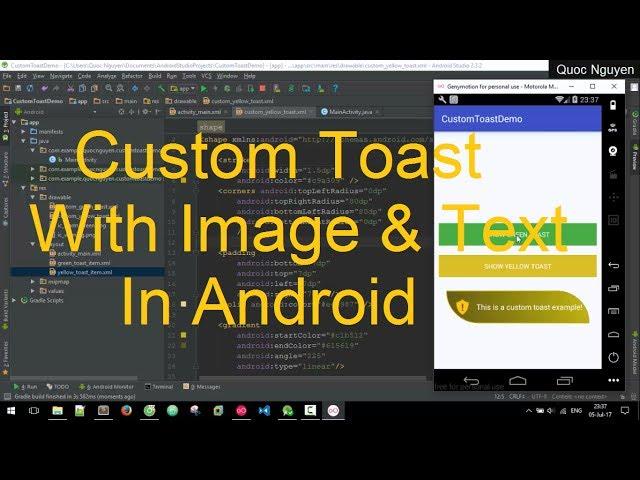 Creating Custom Toast Messages With Image In Android