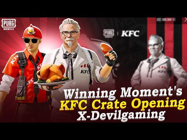 KFC Lucky Spin Opening| 6000-Uc KFC Crate Opening | Winning Moments#pubgmobile #kfc  #PUBGxKFC