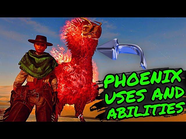 PHOENIX Uses and Abilities on Ark Survival Ascended!!! Scorched Earth PHOENIX Guide!!!