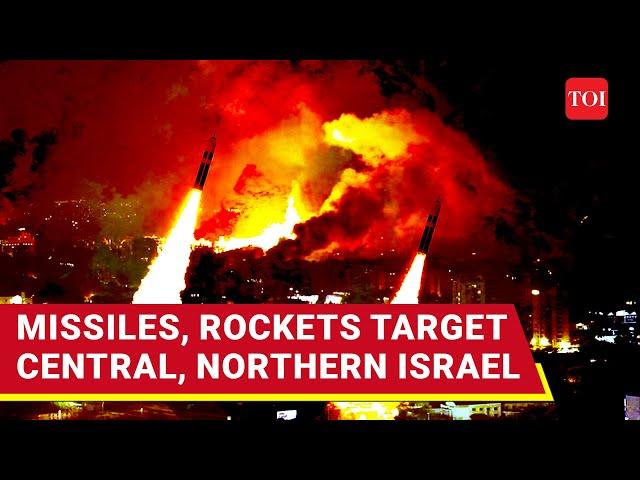 Hezbollah Missiles Bombard Central & Northern Israel; 'IDF Intel Base Attacked, Haifa Port Hit'