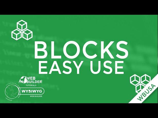 WYSIWYG Web Builder 12 How to create your own Blocks for an easy use of the software