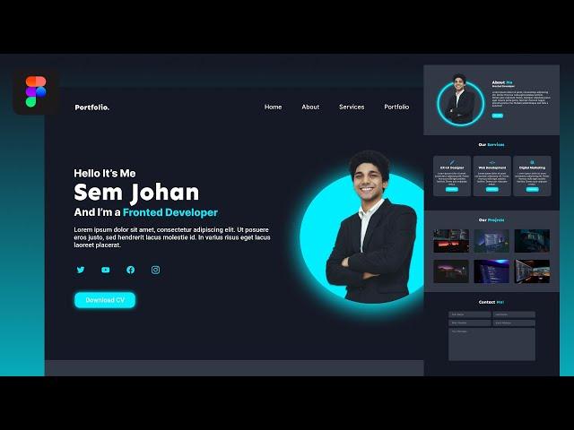 Design Your Unique figma Portfolio | Figma portfolio design