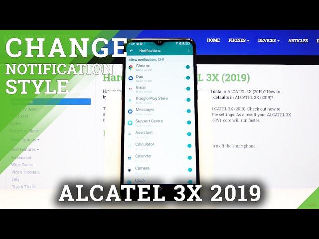 How to Enter Notification Settings in ALCATEL 3X 2019 – Notification Bar