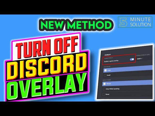 How to turn off discord overlay 2024 |  turn off discord overlay steam