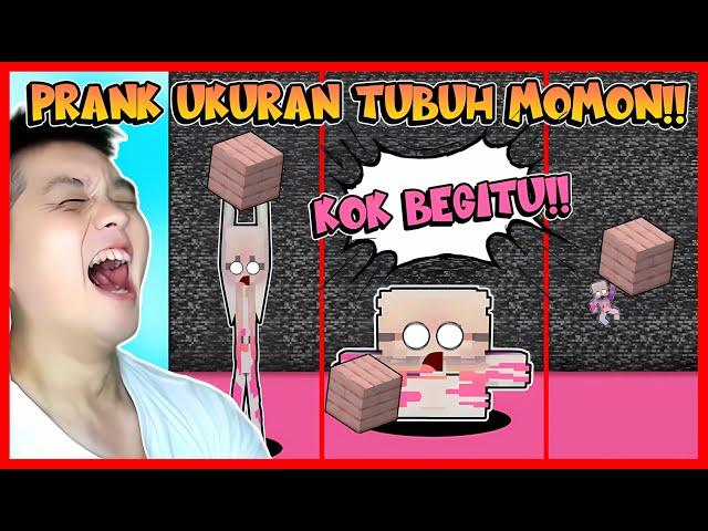 BUILD BATTLE !! TAPI ATUN PAKE CHEAT MENGUBAH UKURAN TUBUH MOMON !! Feat @PakGM @bugm Minecraft