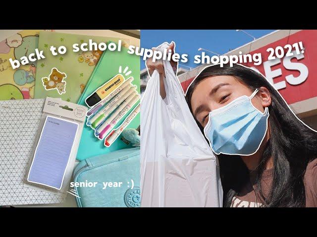 BACK TO SCHOOL SUPPLIES SHOPPING 2021! senior year shopping :)