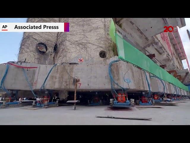 Proses Pemindahan Gedung Seberat 7600 Ton di Shanghai, China