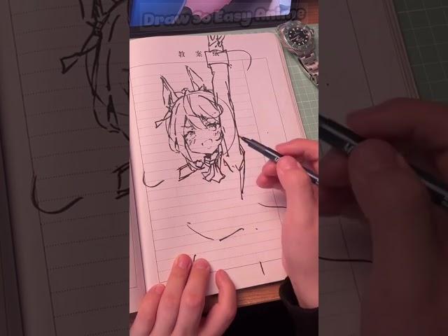 Random stroke of pen ink #shorts #anime #shortsviral  #drawsoeasyanime