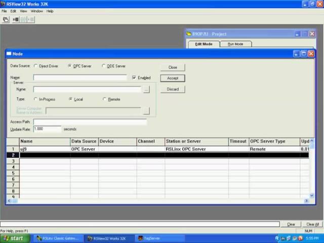 allen bradly plc remote ios communication with intouch ad rs view scada