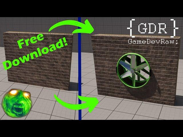 Geometry Script - Placing doors / windows / fan's in ALL meshes! - Unreal Engine 5 - Free Download!