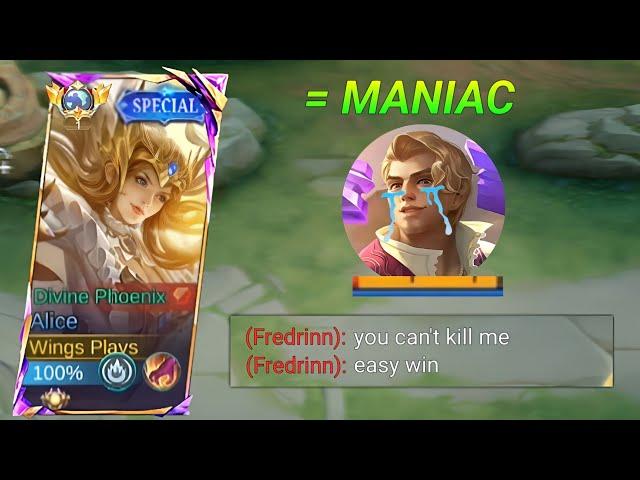 ALICE GUIDE TRICKS TO WIN AGAINST ANNOYING META HERO FREDRINN!! ( Alice best build 2024 )